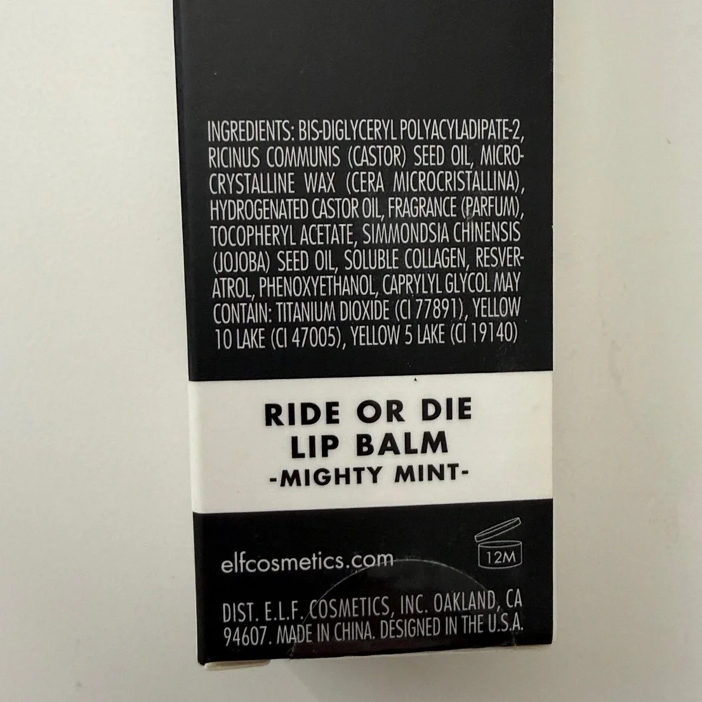 e.l.f. Ride or Die Lip Balm Sheer Finish Mighty Mint 0.42 Oz (Discontinued)